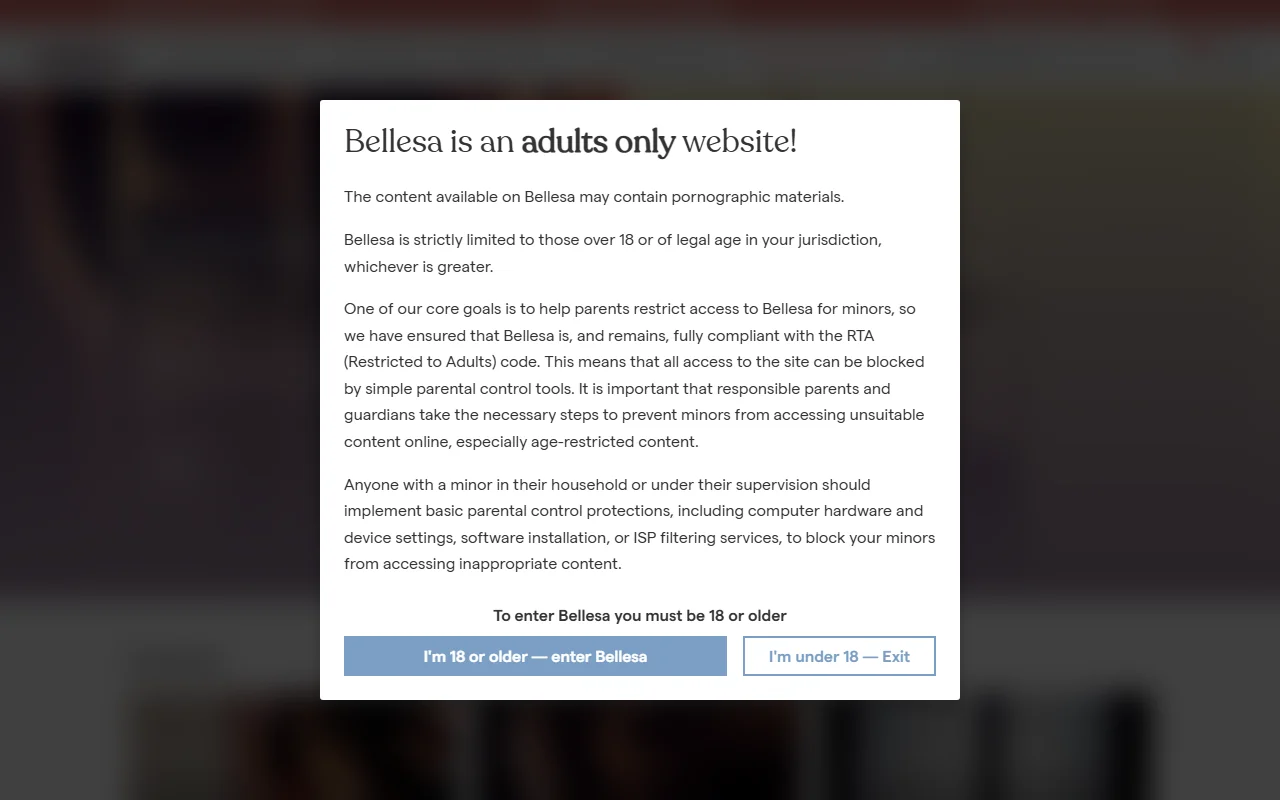 Screenshot: Bellesastories Screenshot of Bellesastories